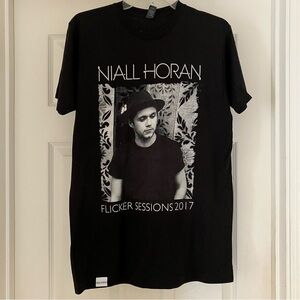 NIALL HORAN 2017 Flicker Sessions Tour Black Concert T-Shirt Medium M NEW NWOT